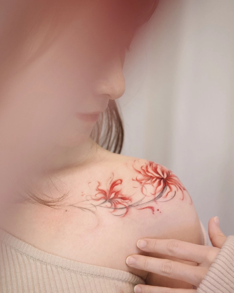 Hình xăm bả vai nữ đẹp cùng thiết kế đầy thẩm mỹ