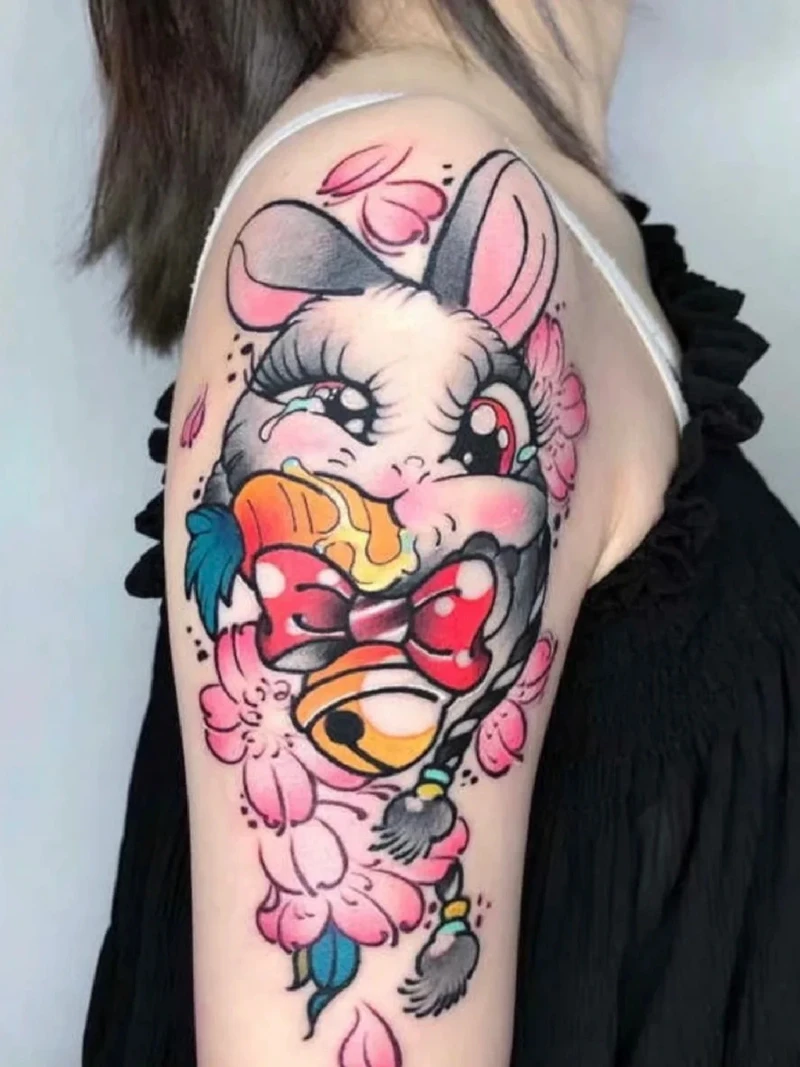 Hình xăm con thỏ của pinky độc lạ nhất hiện nay