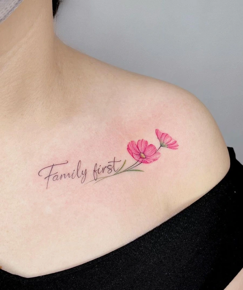 Hình xăm family cùng thiết kế mang thông điệp gắn kết