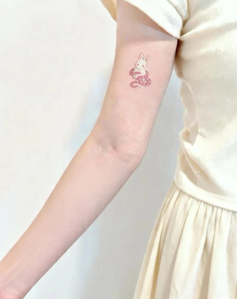 Nét vẽ hình xăm con thỏ của pinky đơn giản đẹp