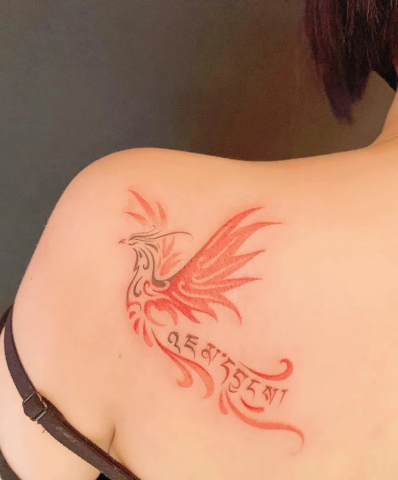Phượng hoàng lửa cho nữ hình xăm đẹp