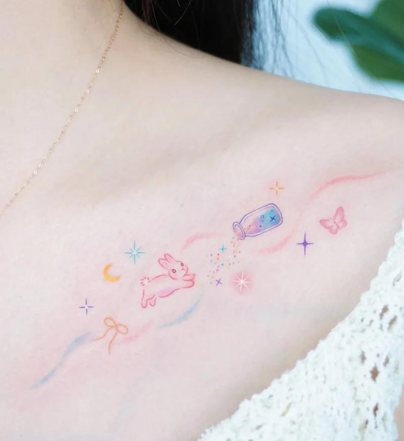 Pinky sở hữu hình xăm con thỏ nổi tiếng