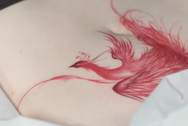 Review hình xăm phượng hoàng lửa cho nữ