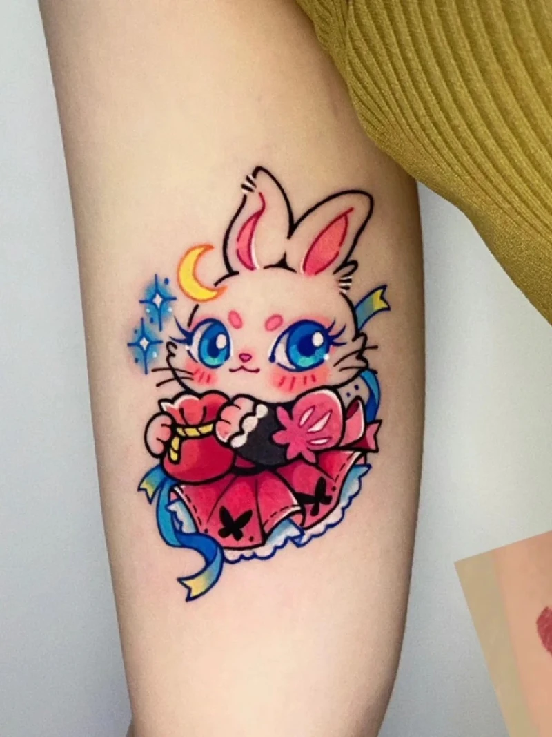 Tattoo con thỏ pinky hình xăm cực thời thượng