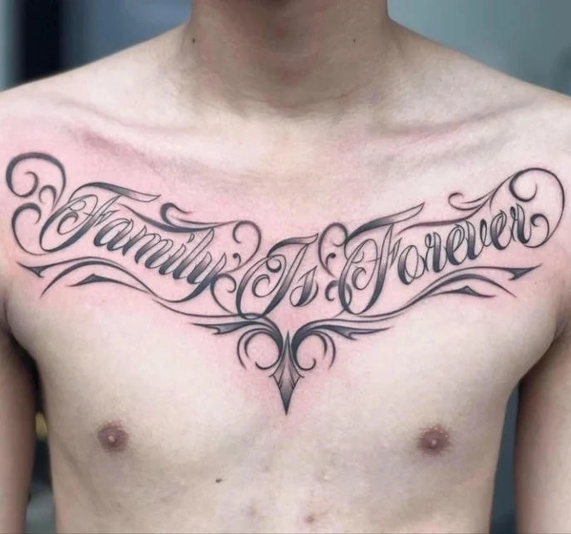 Tattoo family đơn giản hợp phong cách tối giản