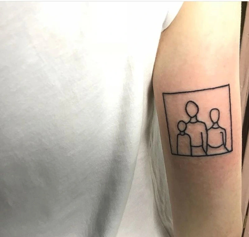 Tattoo gia đình nghệ thuật cùng biểu tượng đoàn viên