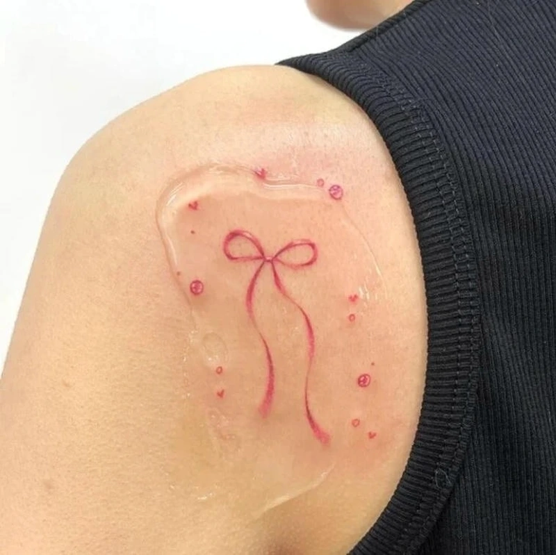 Tham khảo tattoo nơ mini hợp tattoo cổ tay nữ xinh
