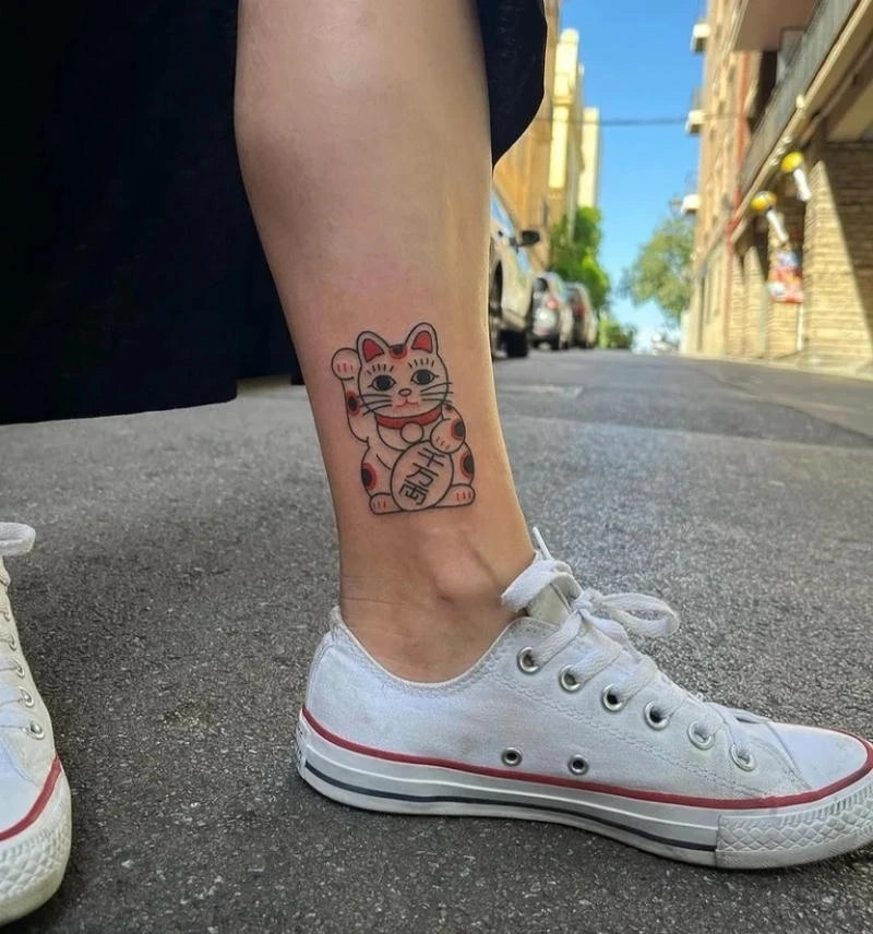 Thiết kế tattoo mèo nhỏ hợp style Hàn Quốc hiện đại