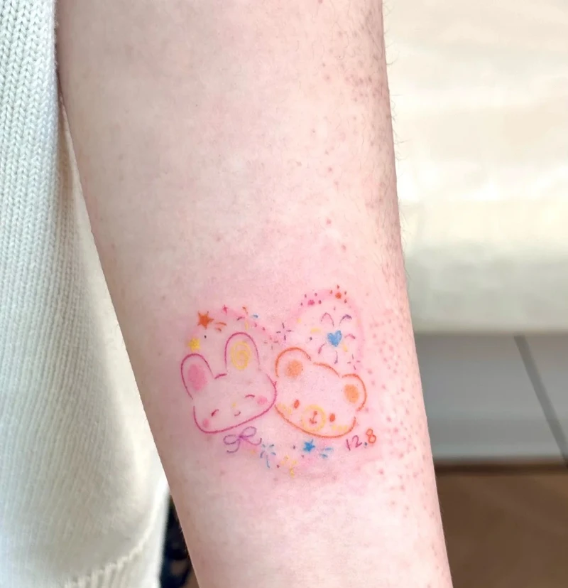Vị trí hình xăm con thỏ của pinky quyến rũ