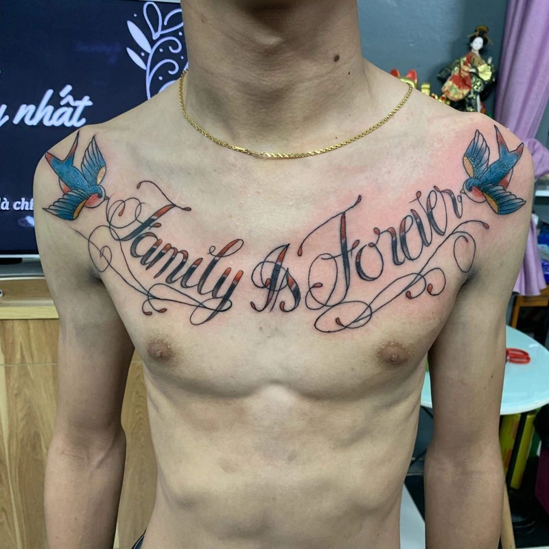 Xăm hình family cùng thông điệp gia đình thiêng liêng
