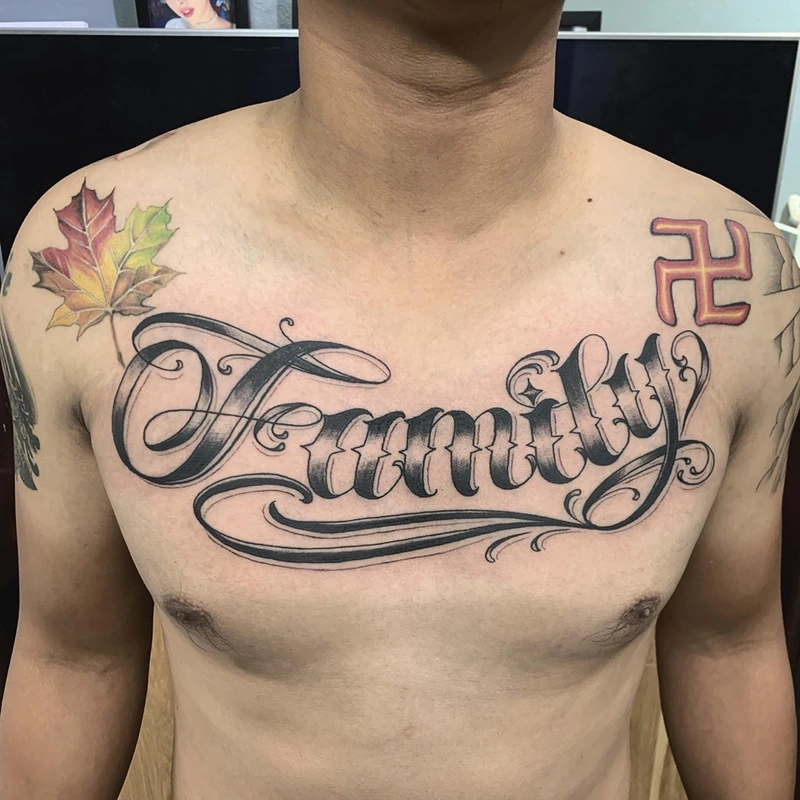 Xăm hình family phù hợp tattoo cổ tay đơn giản
