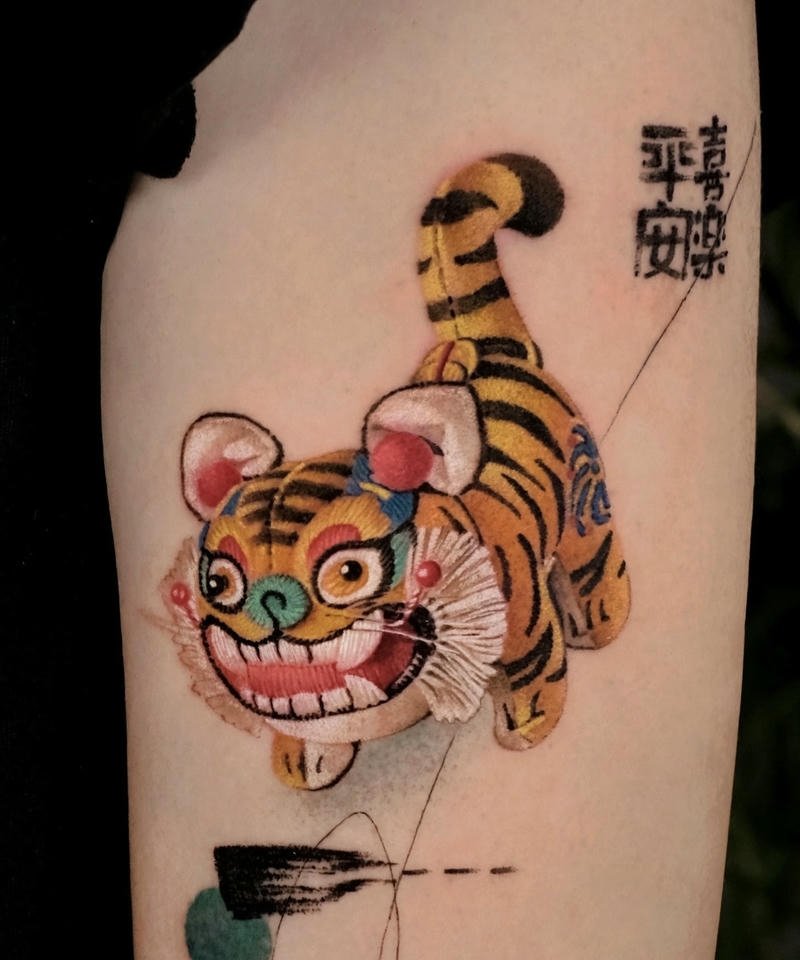 Xăm hình hổ cute phong cách dễ thương đẹp
