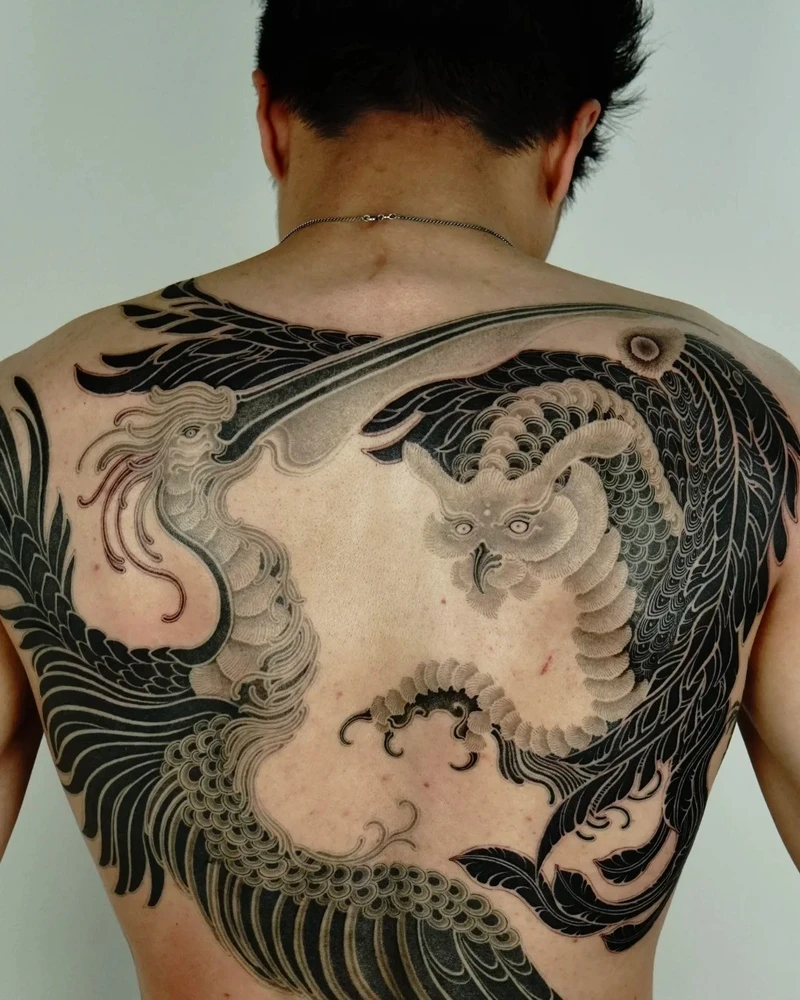 hiện đại mẫu hình xăm rồng full tay nghệ thuật
