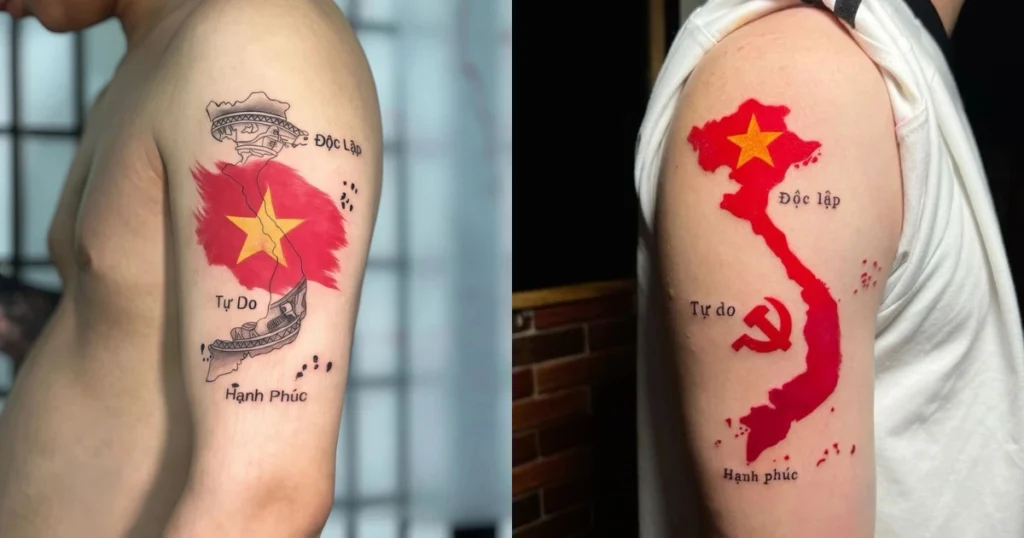 hình xăm bản đồ việt nam thumbnail