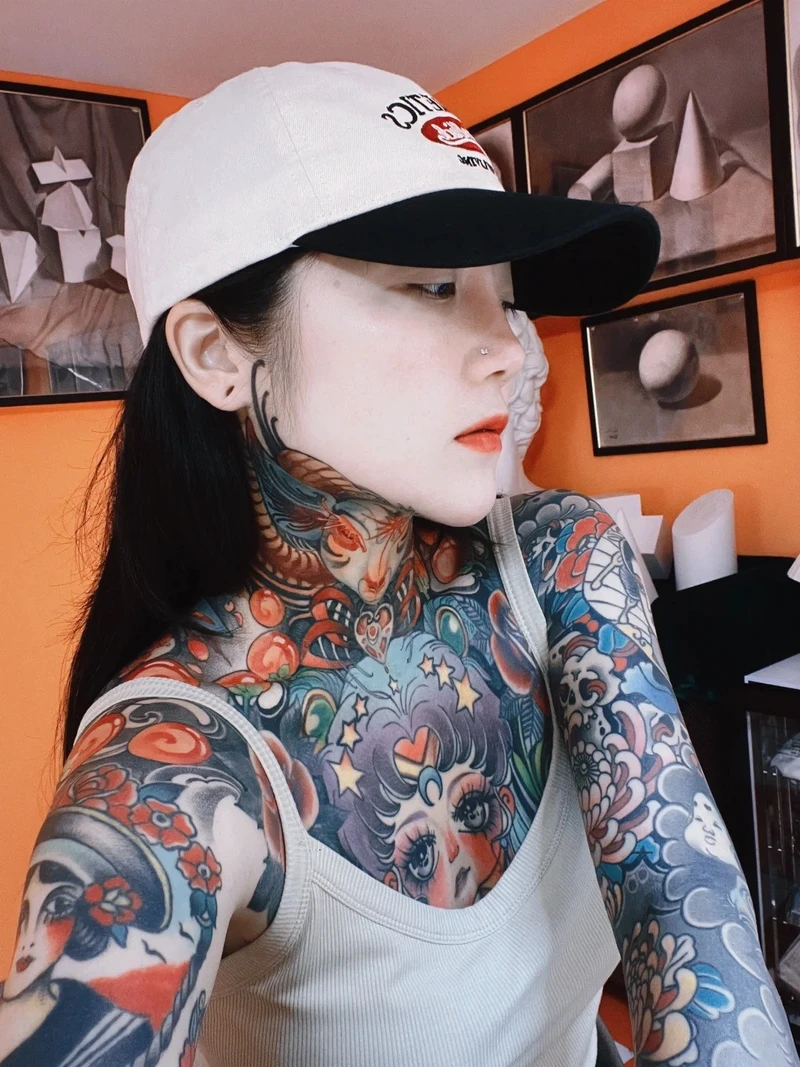 hình xăm cô gái nhật đẹp
