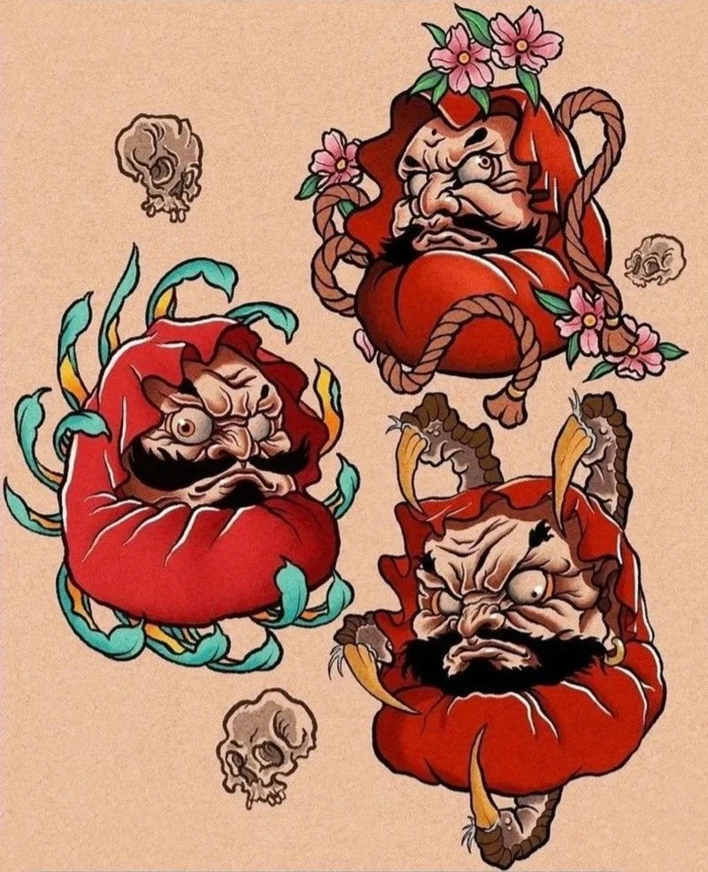 hình xăm kỳ lân nhật cổ kín lưng