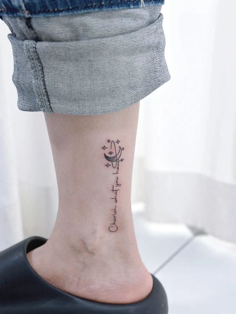 mẫu hình xăm cổ chân đẹp
