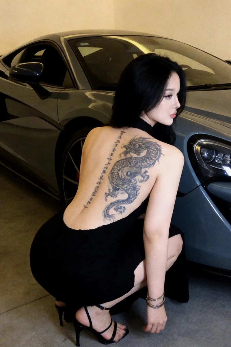 mẫu hình xăm rồng đẹp ở cánh tay nam