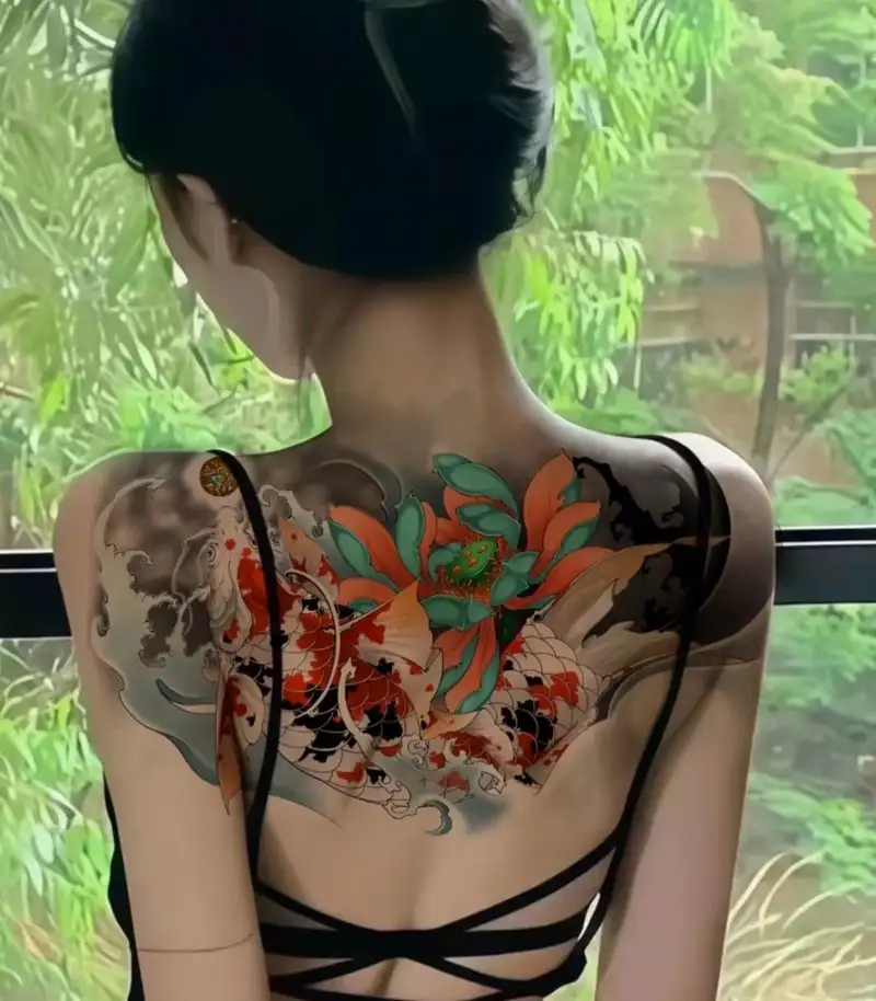 độc đáo hình xăm nữa lưng cho nữ