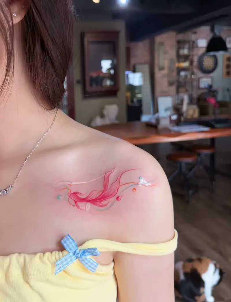 hình xăm cá chép hóa rồng đen trắng