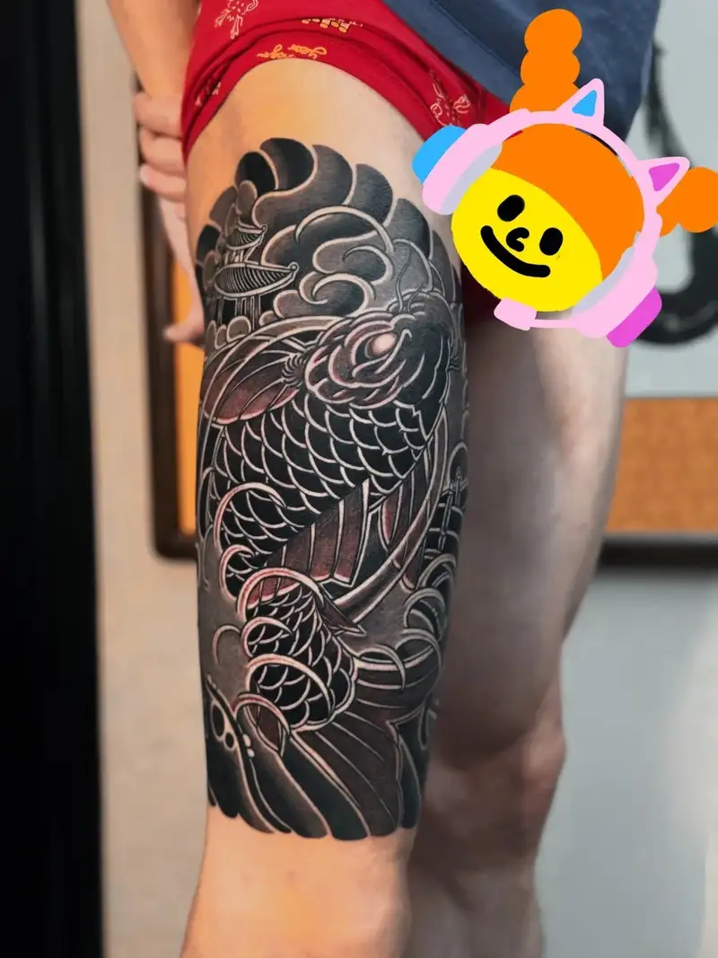 hình xăm cá chép hóa rồng độc lạ