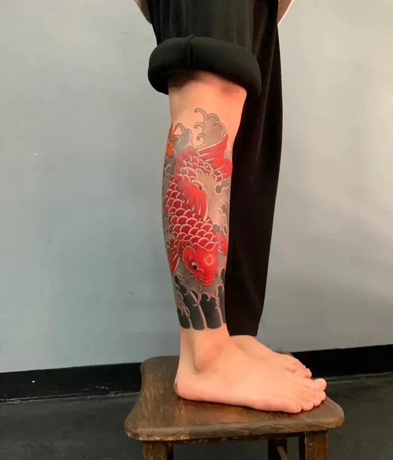 hình xăm cá chép hóa rồng phong thủy