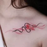 mẫu đẹp xăm rắn ở xương quai xanh nữ